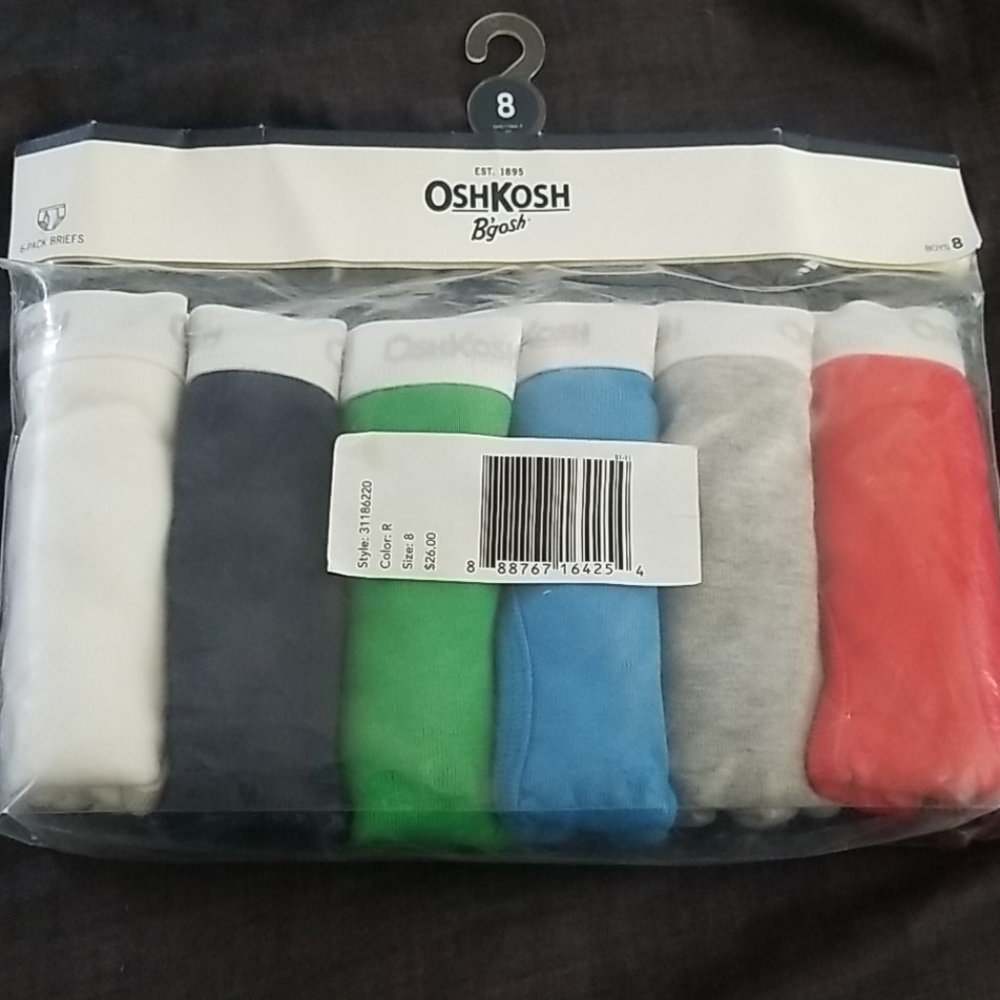 Kids size 8 multicolored BRIEFS